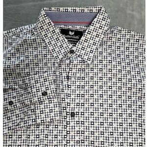 Buttercloth Mens Regular Fit Long Sleeve Button Down Shirt XL Geometric Print